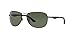 Ray-Ban Men's RB3519 Aviator Sunglasses, Matte Black/Green Polarized, 59 mm