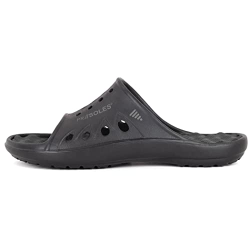 Gone For A Run Pr Soles Original Sandals | Foot Massaging & Recovery Footwear | Mens & Womens Original Slides | Black | (W) 8 | (M) 7 #TOP25