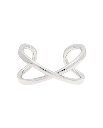 Karen Millen Criss-Cross Cuff Bracelet For Women (Silver)
