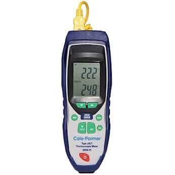 Digi-Sense Single-Input Thermocouple Thermometer with NIST-Traceable Calibration