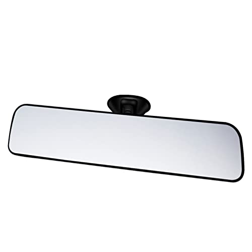 Zelbuck Espejo Retrovisor con Ventosa Espejos Interiores Universal Espejo interior del Automóvil Ajustable en 360º Espejo Retrovisor Coche Panorámico para Automóvil SUV CRV y Camiones (290x60mm)