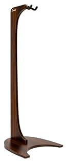 Elegant walnut finish Assembled specs: 15.5” x 15” x 42.5” Scratch-resistant rubberized yoke padding Fits most electric, acoustic, and bass guitars Tested and determined safe for standard polyurethane finishes