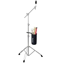 830 hardware series Robust boom cymbal stand UniLock tilt device for adjusting the angle Double-braced legs with large rubber feet + Keepdrum DSC01 drumstick holder (without drumsticks)