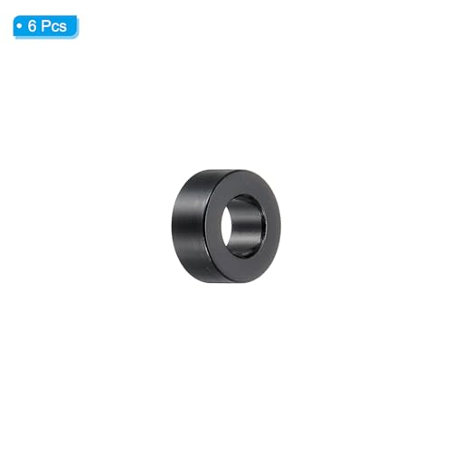 PATIKIL Aluminiowe podkładki dystansowe M6, 6 szt. metalowych przekładek aluminiowych, średnica 6,2 mm x 12 mm średnica zewnętrzna x 5 mm L, aluminiowa śruba dystansowa, okrągła do śrub 1/10.2 cm lub