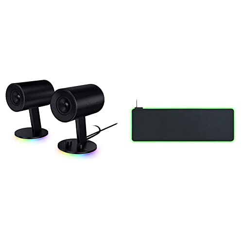 Razer Nommo 2.0, Altavoz, Alámbrico + Goliathus Extended Chromaalfombrilla para Juegos, Gaming Mouse Pad, Tamaño XXL