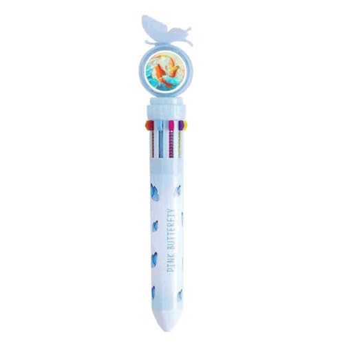 Stylo à bille rétractable multicolore koï pour fournitures scolaires et écriture créative