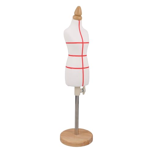Mannequin de couture miniature réglable avec base en bois et buste épinglable - 2