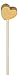Gold Heart Appetizer or Sandwich / Swizzle Sticks - 3 1/2" - 100 ct