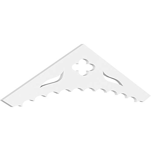 Ekena Millwork GPP060X015X100WEL Wellington Architectural Grade PVC Gable Pediments, 60"W x 15"H x 1"P (6/12) Pitch