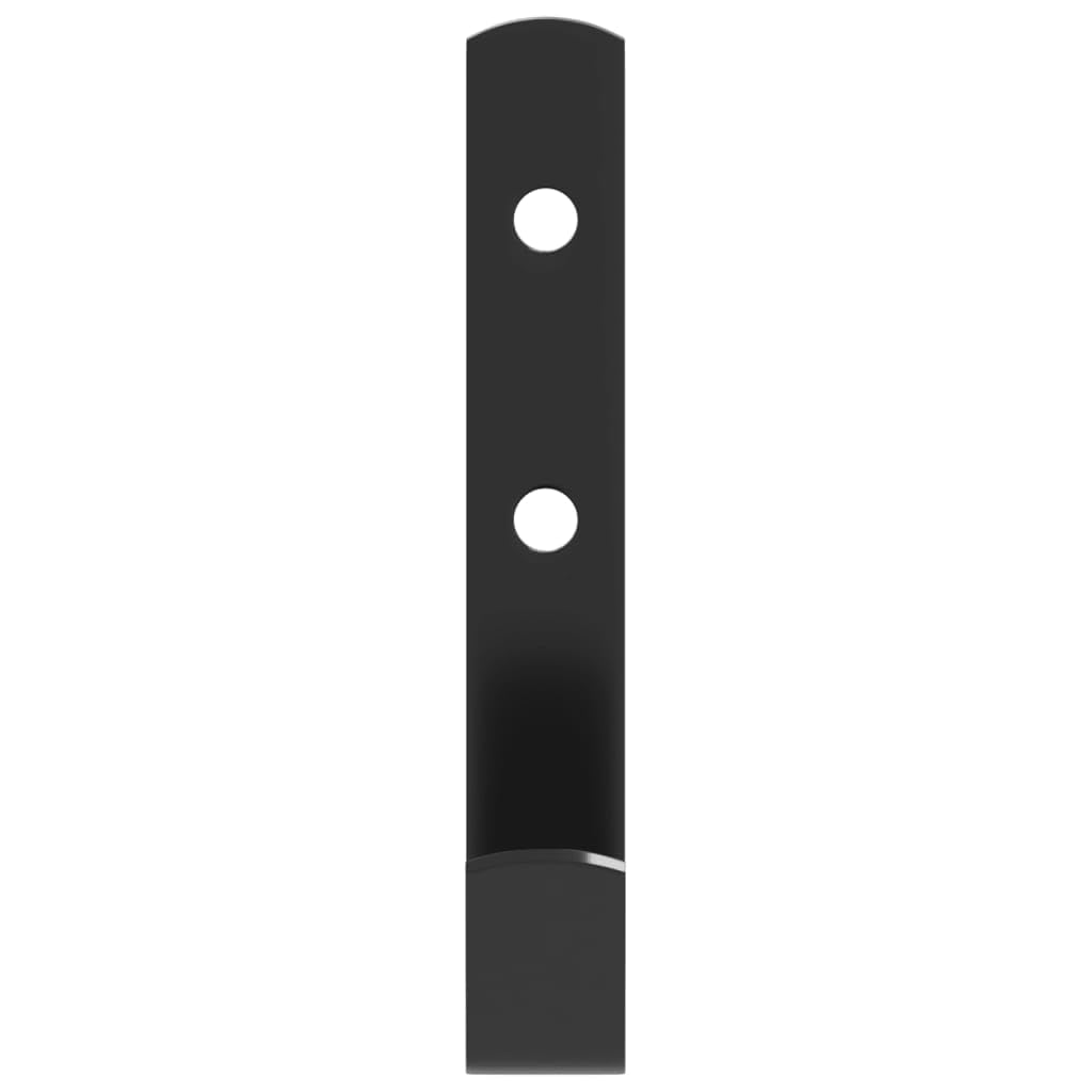 Wandhaken J-Form 12 Stück Schwarz Stahl 2 x 6 x 10,5 cm an der Wand montiert für Aufbewahrung von Sattel Zaumzeug Trense Halfter Steigbügel im Stall oder Garage