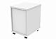 office hippo Strapazierfähiger Rollschrank mit 3 Schubladen, beweglicher Büroschrank mit abschließbarem Stauraum, Holz, Arktikweiß, 40,4 x 50 x 59,5 cm