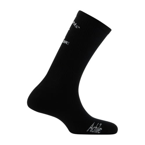 ACHILE - Mi-chaussettes à messages 'j'peux pas, j'ai barbecue' Coton majoritaire Fabrication Française - couleur - Noir - Pointure - 39-46
