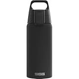 Sigg - Botella de agua aislada de acero inoxidable - Shield Therm One - Adecuada para bebidas carbonatadas - A prueba de fugas - Apto para lavavajillas - Sin BPA - 90% reciclado - Para exteriores