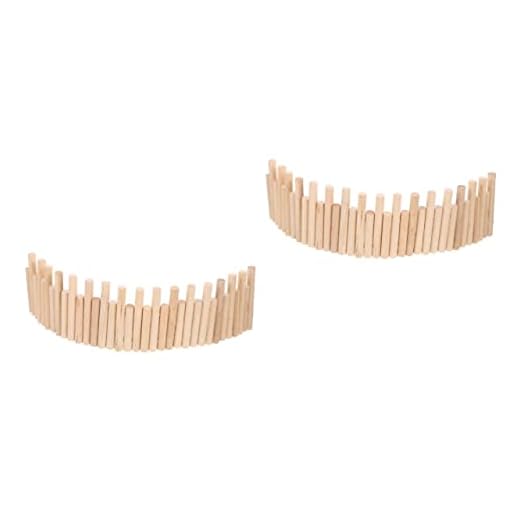 FRCOLOR 2 Peças Cerca De Hamster Chinchila Gaiola Plataforma Cobaia Ponte Ouriço Escada Esconderijo De Madeira Flexível Plataforma De Escalada Cesta Cerca De Animais De Estimação Hamster