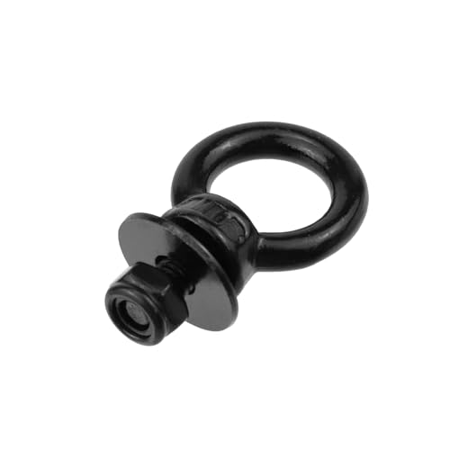 Image of Antrader Lifting Shoulder Eye Bolts,M6 Machinery Shoulder Lifting Eye Bolt | Black Bolt with Lock Nuts,Lock Washers,Flat Washers,6Sets