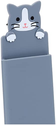 Lihitlab Punilabo Book Band Pen Case Holder, 2.1" Ã— 0.8", Gray Cat (A7720-4) #TOP6