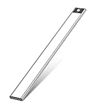 YEELIGHT Under Cabinet Lights Wireless, 71 LEDs Closet Light Motion Sensored,Rechargeable Under Cabinet Lighting Dimmable, 15.74 Inch Magnetic Stick on Lights for Closet, Wardrobe, Stairs, Cold White