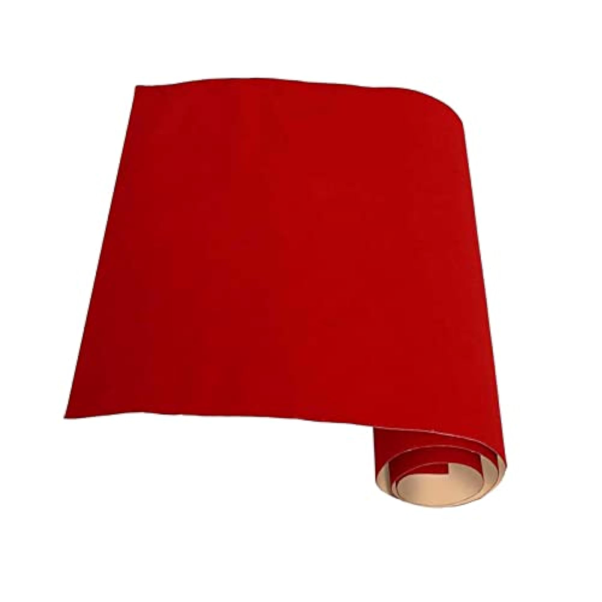 Self Adhesive Sheet Felt Velvet Velour Fabric Craft Sticker Red