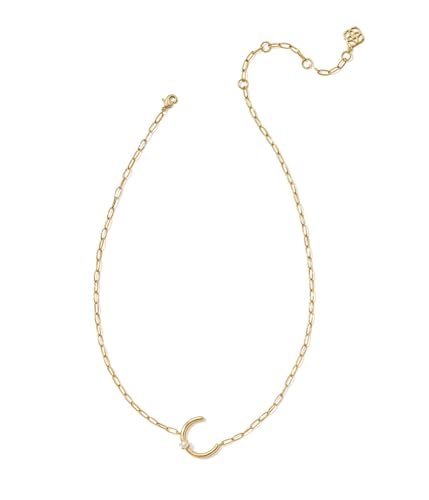 Kendra Scott Womens Pearl Letter C Short Pendant Necklace Gold White Pearl One Size