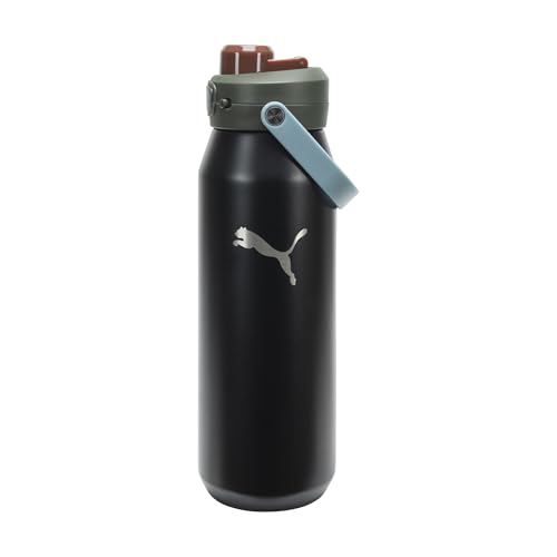 32oz Insulated Stainless Steel Water Bottle, Black/Blue/Olive, One Size