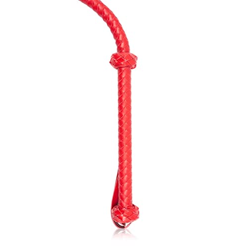 Chicote de cavalo de couro PU com alça de amarração Paddle Chicote espalhado para treinamento de cav