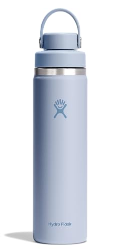 Image of Hydro Flask Water Bottle - Insulated Stainless Steel - Wide Mouth Chug Lid, Non Spill, Leakproof in 24 Oz Surf Blue