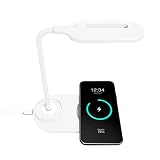 LED Lamp with Wireless Charger| 3 Color Modes 360° Rotating LED Desk Light| Office Study Home 10W Wi