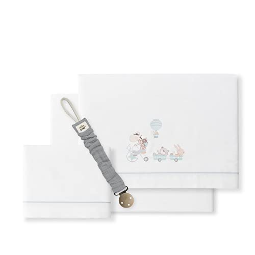 Parure de lit en coton berceau Girafe pour stopper les pertes de tétine la nuit