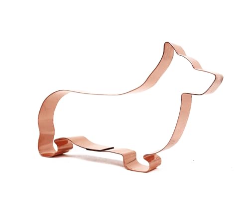 Pembroke Welsh Corgi Cookie Cutter – Handcrafted Copper Dog Shape, USA-Made, Food Safe, Includes Recipe – Corgi Gifts & Pet-Themed Baking Decor