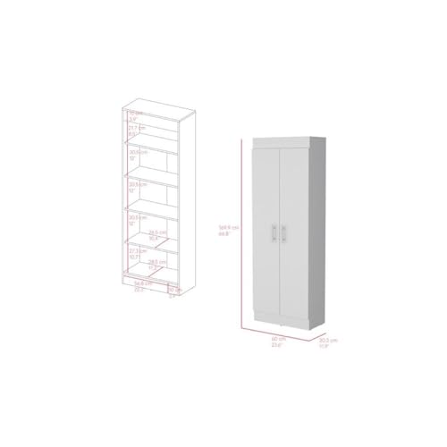 Image of Clinton Pantry Cabinet Engineered Wood White