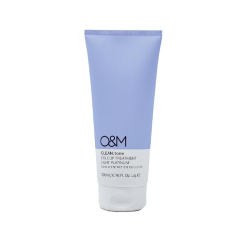 O&M CLEAN.tone Hair Color Treatment Free from Sulfates, Parabens, Silicones, Phthalates, Triclosan, Propylene Glycol & Gluten, Vegan, Cruelty Free, Light/Fine Blonde/Grey, 200ml, Light Platinum Blonde
