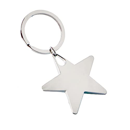 ARFUKA Metal Star Keychain Zinc Alloy Star Shaped Keyring Key Chain Gift for Christmas Birthday