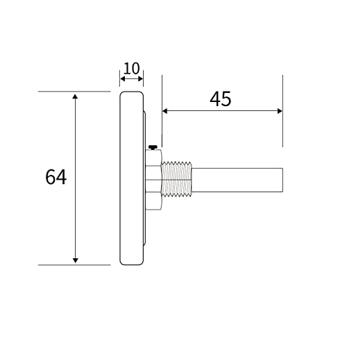 Solimeta 2.5" Bimetal Dial Thermometer, 0-250 Deg F/-20-120 Deg C, Lead-Free Brass Stem With Pocket #TOP5