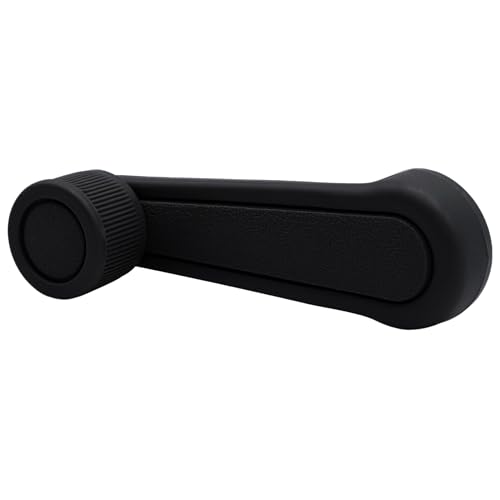 AUTOZOCO Manivela Elevalunas, Manija Elevalunas, Manivela para ventanilla manual de coche, Palanca elevador ventanilla coche, Incluye 1 fijación, Plástico, 1 unidad, Color Negro