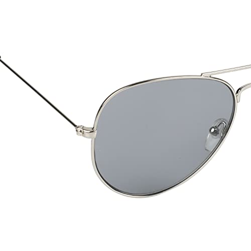 Image of Unisex UV Protected Aviator Shaped Full Rim Sunglasses With Assorted Colored Sunglasses Case, Frame - Plastic, Polycarbonate Lens
