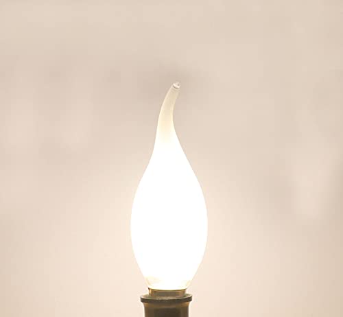 Jcking (Pack Of 8 Ac 110-130V E12 Led Filament Vintage Light Bulb, 4W Led Frosted Candle Bulbs, 40W Incandescent Bulbs Replacement, Ses Candle Light Bulb For Chandelier, Neutral White 4000K #TOP2