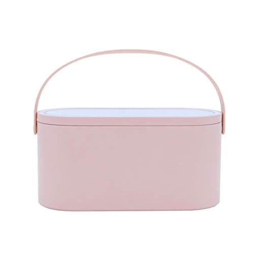 Runfon Kosmetische Aufbewahrungsbox, Kosmetiktasche, Make -up -Beutel, tragbarer Toilettenkoffer, Reisekosmetikkoffer mit Spiegel und LED -Leuchten.Tolles Geschenk für Mädchen und Frauen Cover
