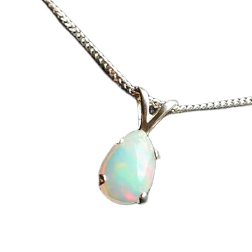 Collier opale éthiopienne de guérison énergétique et argent sterling 925
