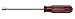 Xcelite L8M Magnetic Nutdriver, 1/4" Blade Diameter, 6" Working Length, Red Handle