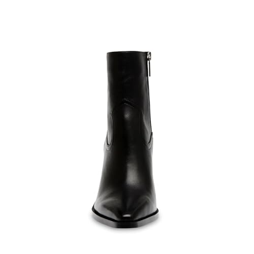 Steve Madden Steve Madden Women's Elene Ankle Boot, Black Leather, 7.5