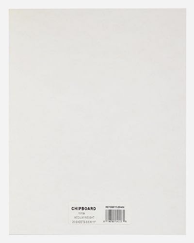 Medium Weight Chipboard Sheets-8.5'X11' White 25/Pkg