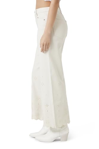 Forever 21 Women's Eyelet Wide-Leg Jeans3