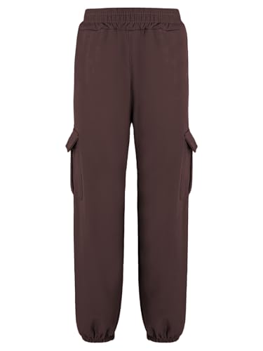 Kids Girls Boys Cargo Sweatpants Fleece Lined Hiking Snow Ski Pants Winter Warm Outdoor Pants with Pocket3