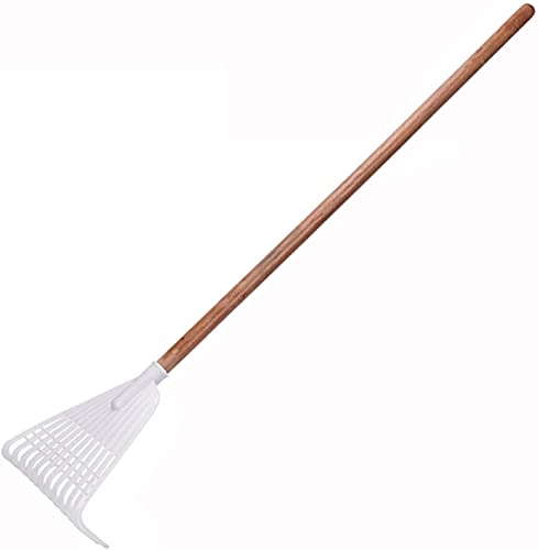 FEINKA Leaf Rake, Garden Rake, Garden Rake for Lawn, 12 Tines Fan Leaf Rake with Wood Handle, Professional Gardening Tool