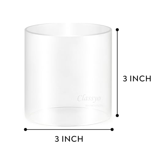Classyo Borosilicate Glass Cover Only Without Diya (3 in x 3 in)