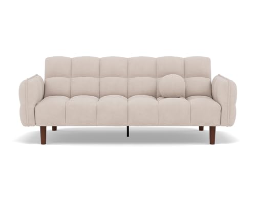 Bestmobilier - Adam - Canapé Convertible clic-clac 2 Places en Tissu texturé, Beige