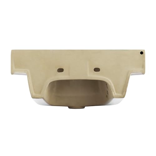 Image of Fine Fixtures Ceramic Bathroom Sink Top with Raised Back - Fits Standard 18 inch Vanity | Elegant and Durable Bathroom Sinks for Modern Homes - Upgrade Your Space - Perfect for Any Bathroom Design