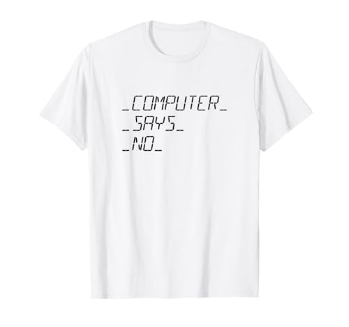 L'ordinateur dit non Rétro Drôle Intelligence Artificielle T-Shirt