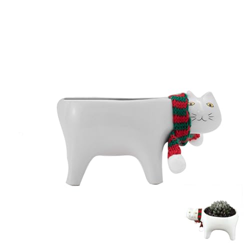 Fayemint Macetas De Cerámica Para Suculentas, Macetas Divertidas Para Flores, Suculenta Resina Regalo, Forma De Gatito, Con Bufanda, Para Jardín, Oficina, Dormitorio Blanco Fayemint Macetas De Cerámica Para Suculentas, Macetas Divertidas Para Flores, Suculenta Resina Regalo, Forma De Gatito, Con Bufanda, Para Jardín, Oficina, Dormitorio Blanco