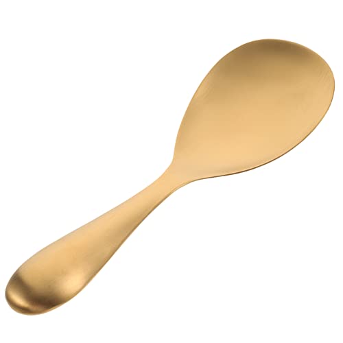 CONGARTENO Stainless Steel Rice Spoon Safe Rice Scooper with Ergonomic Handle Non Stick Cooking Utensil for Easy Serving and Cleaning Compact Meal Accessory for Kitchen Table Centerpieces
